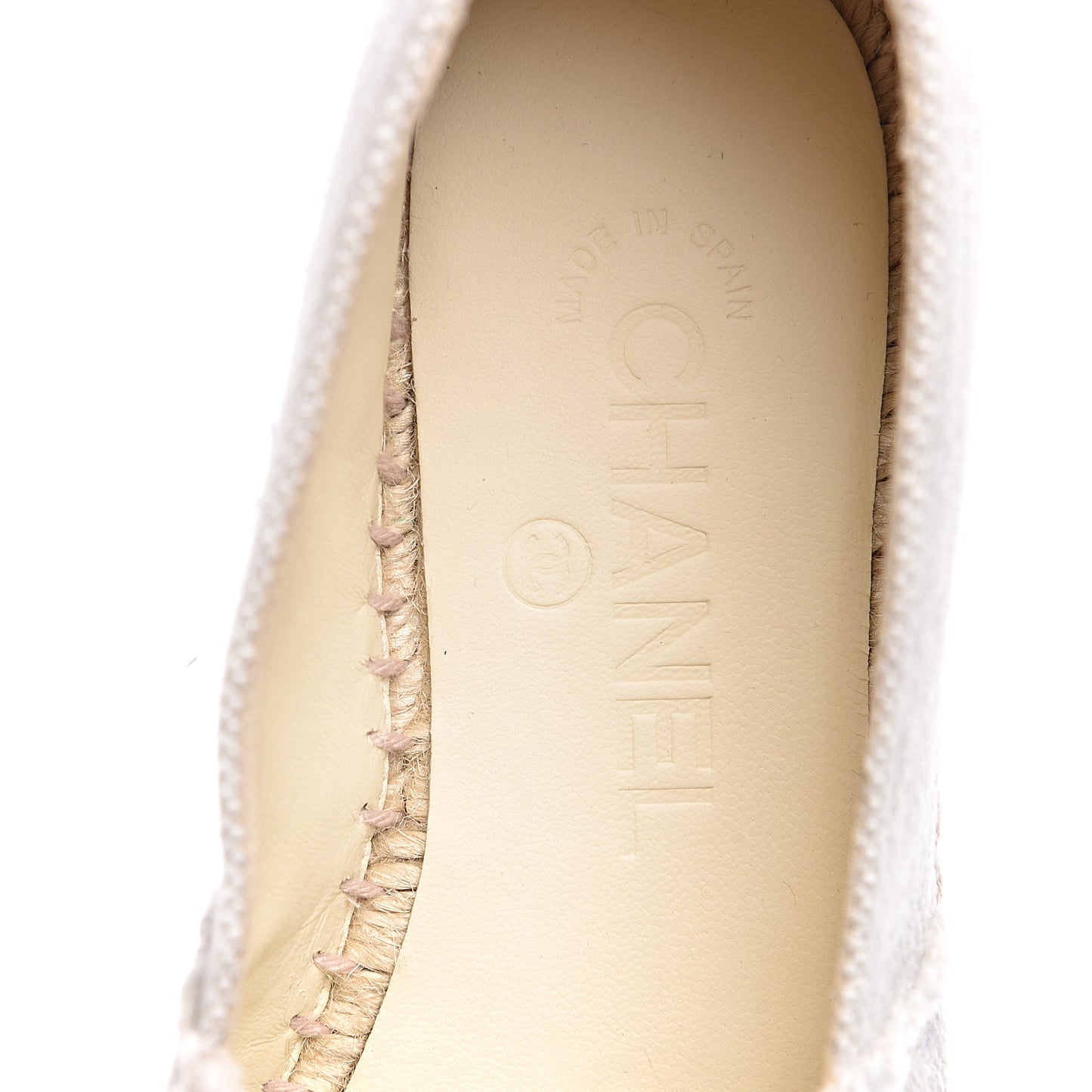 Linen CC Espadrilles 37 Beige Black