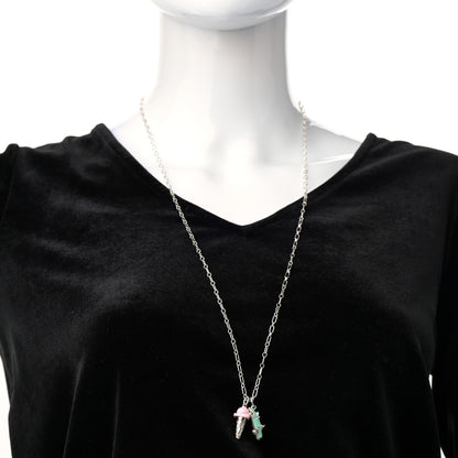 Tiffany Sterling Silver Enamel Ice Cream Cone & Car Charm Necklace 2 of 7