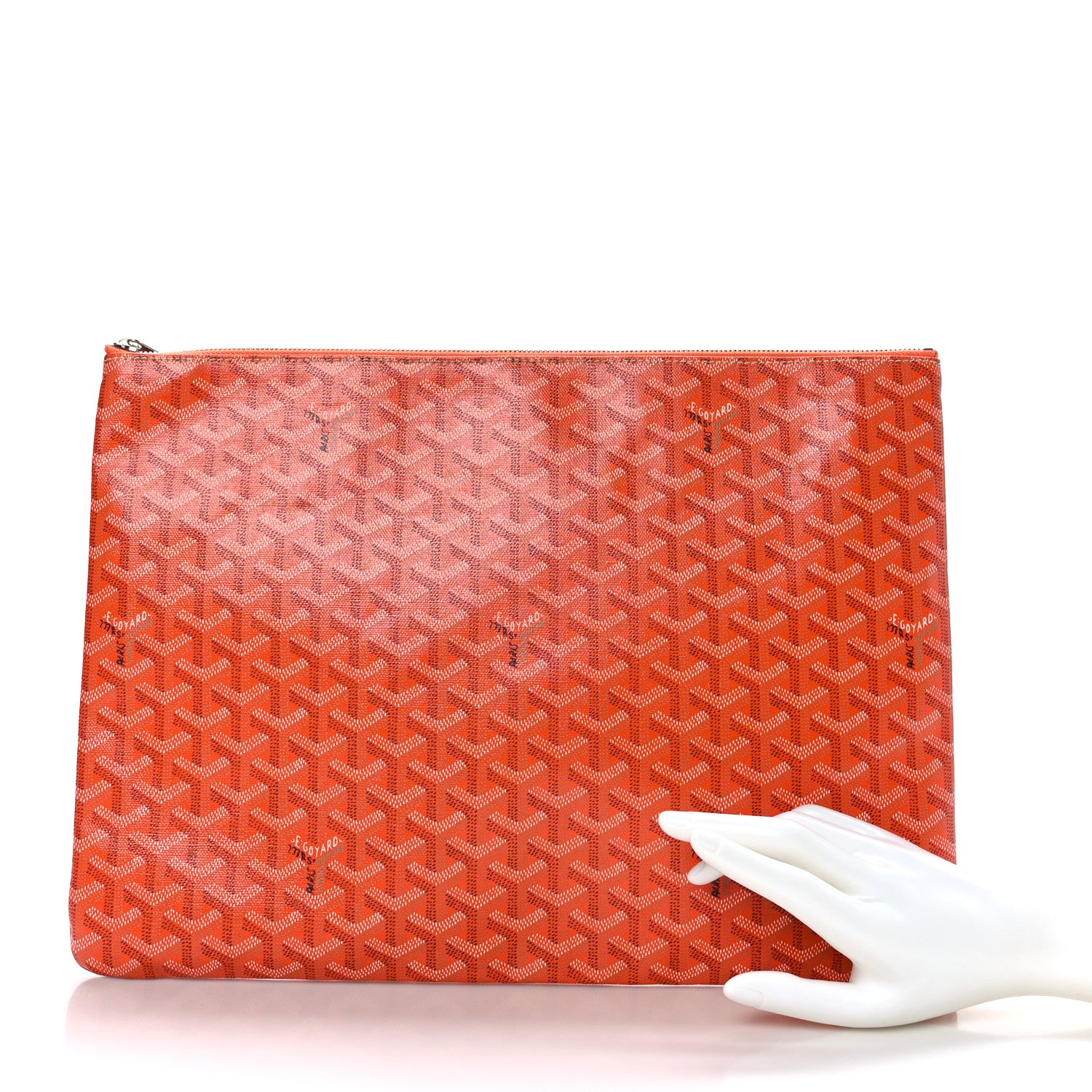 Goyard Goyardine Senat Pochette GM Orange 2 of 6