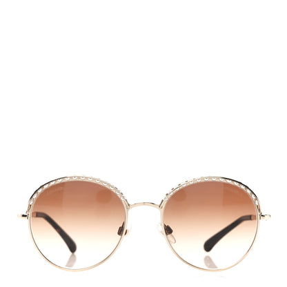 Chanel Pearl Round Sunglasses 4234-H Light Brown 2 of 8