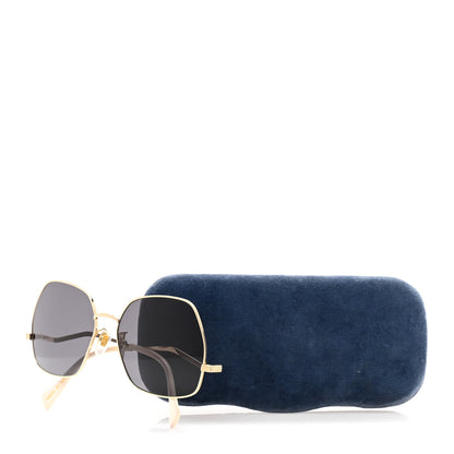 Gucci Metal Frame Sunglasses GG0972S Gold Brown 10 of 10