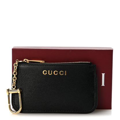 Gucci Calfskin Script Key Case Black 9 of 9