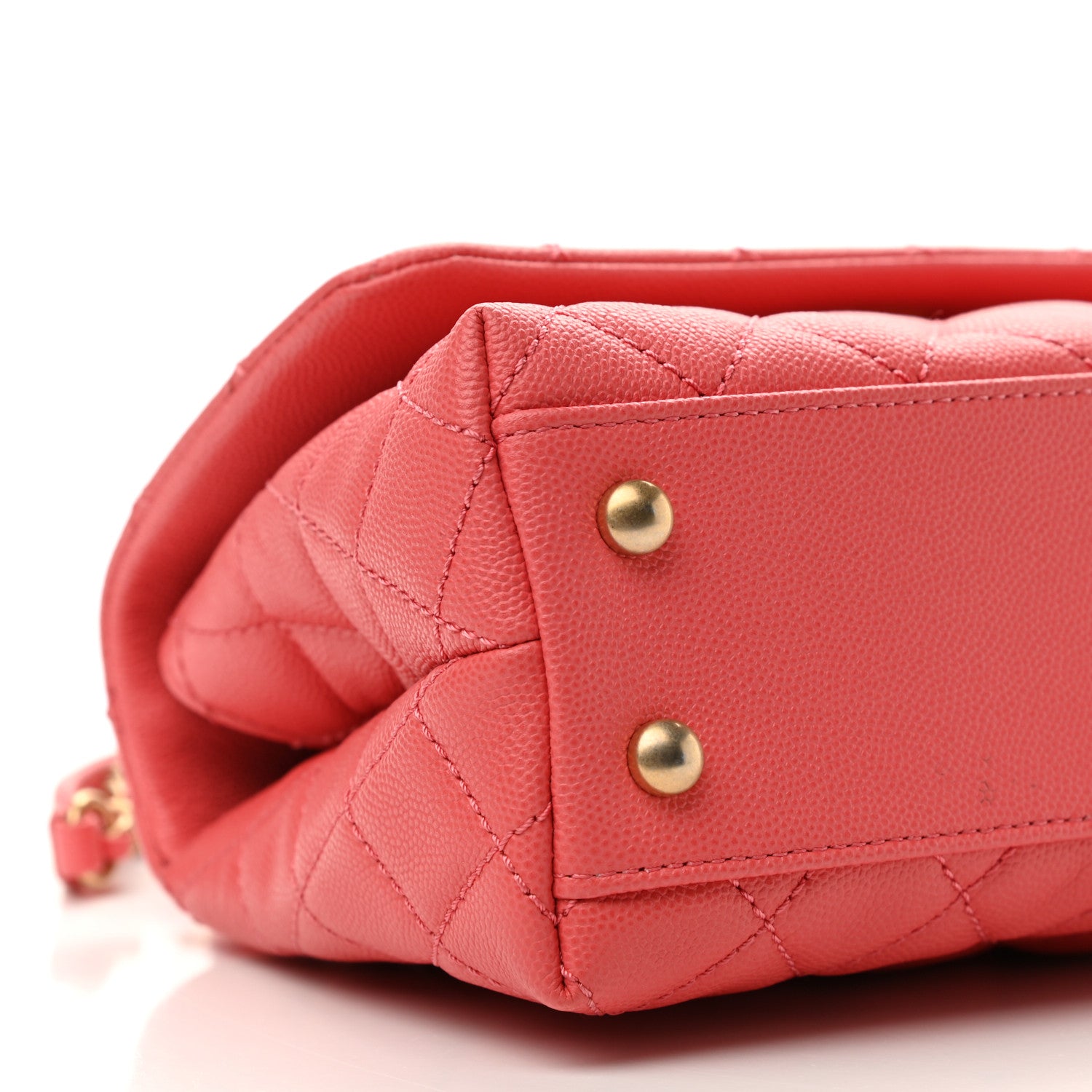 Chanel Caviar Lizard Embossed Quilted Mini Coco Handle Flap Pink 9 of 15