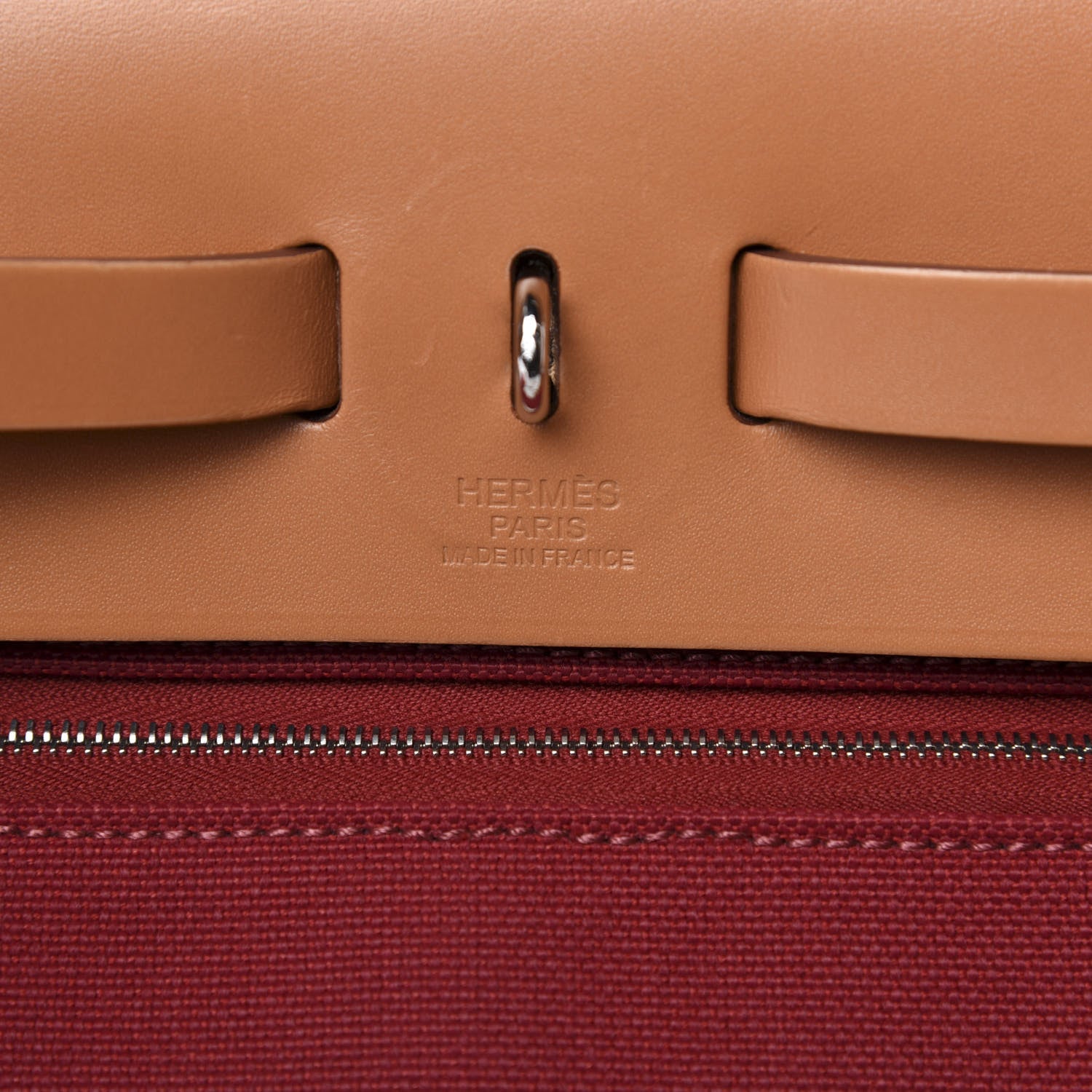 Hermes Vache Hunter Toile Herbag Zip 31 PM Rubis 11 of 13