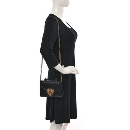 Dolce & Gabbana Smooth Calfskin Small Devotion Envelope Top Handle Bag Black 2 of 11