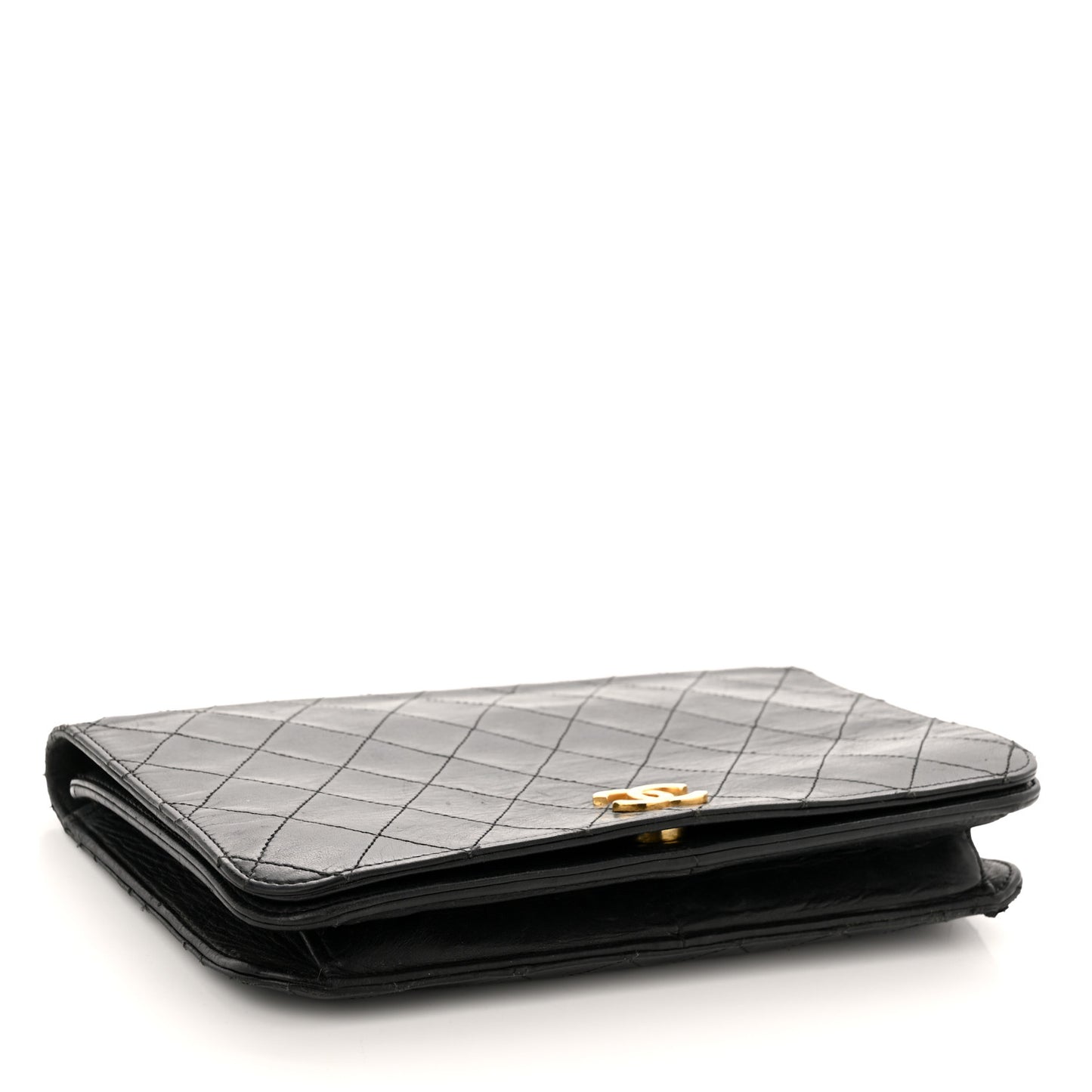 Lambskin Quilted Small Single Flap Bag Black