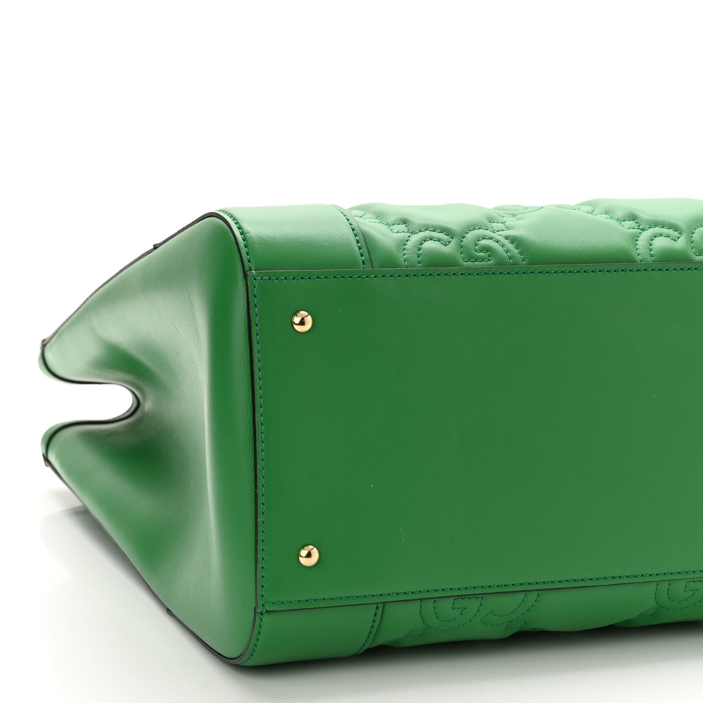 Calfskin GG Matelasse Tote Bag Bright Green