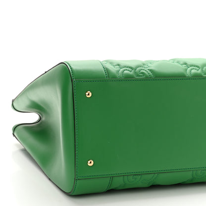 Gucci Calfskin GG Matelasse Tote Bag Bright Green 9 of 13