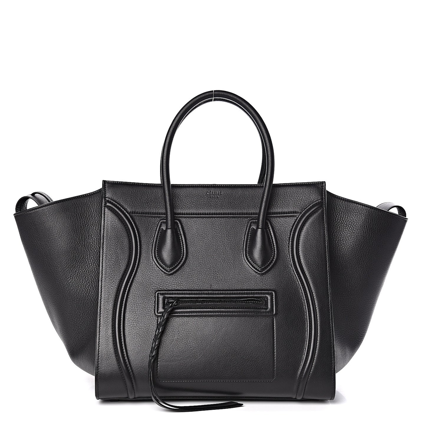 Supple Calfskin Medium Phantom Luggage Black