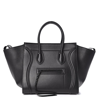 Celine Supple Calfskin Medium Phantom Luggage Black 1 of 9