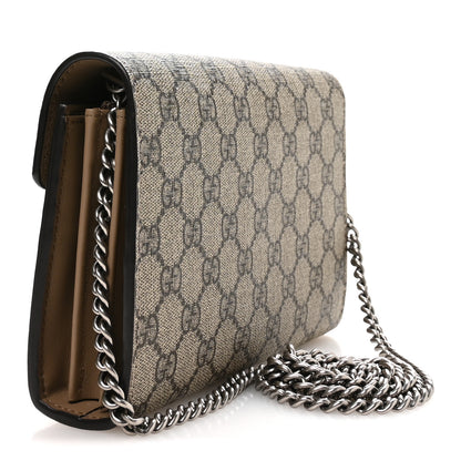 Gucci GG Supreme Monogram Mini Dionysus Chain Wallet Beige Taupe 3 of 11