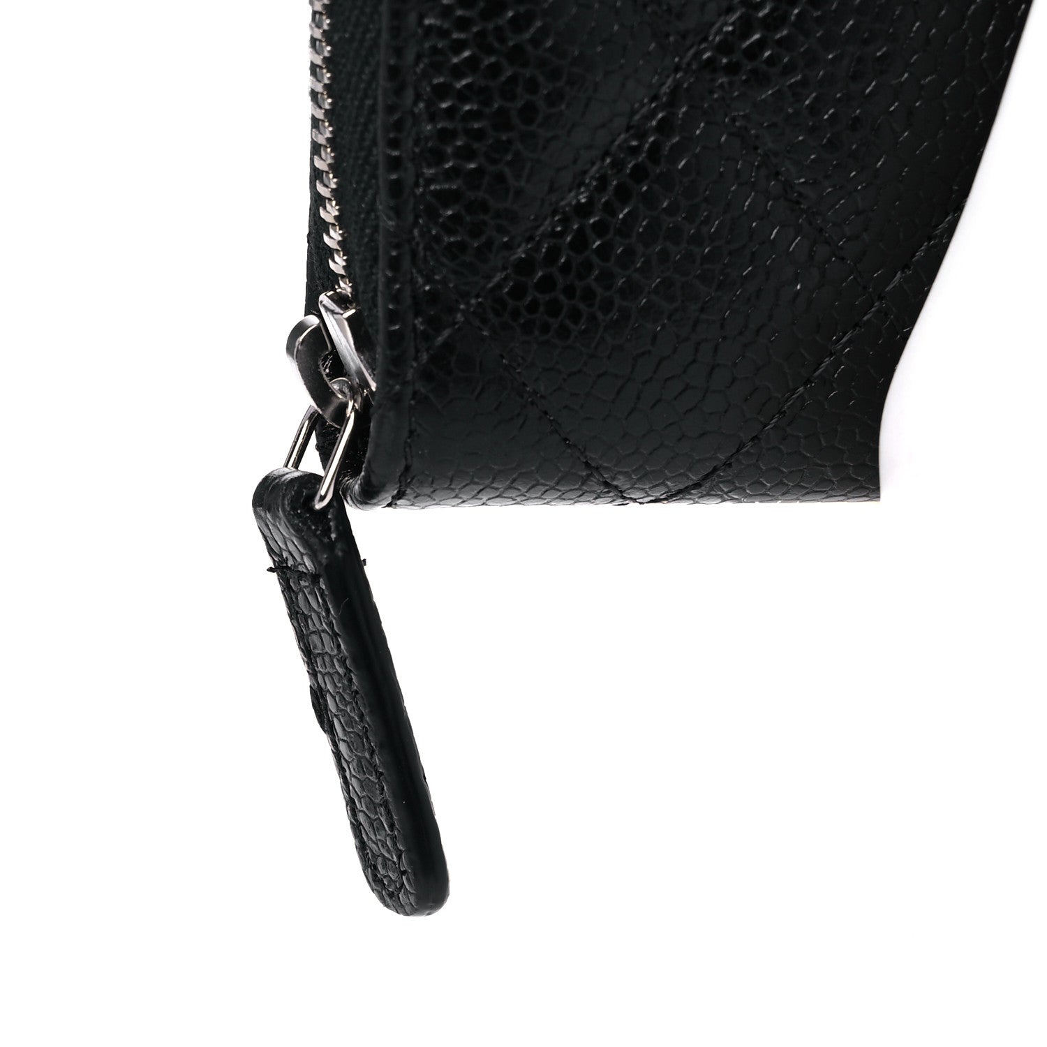 Chanel Caviar Quilted Zip Coin Purse Black 9 of 10