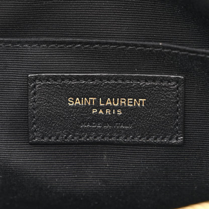 Saint Laurent Patent Calfskin Crocodile Embossed Monogram Lou Camera Bag Black 6 of 12