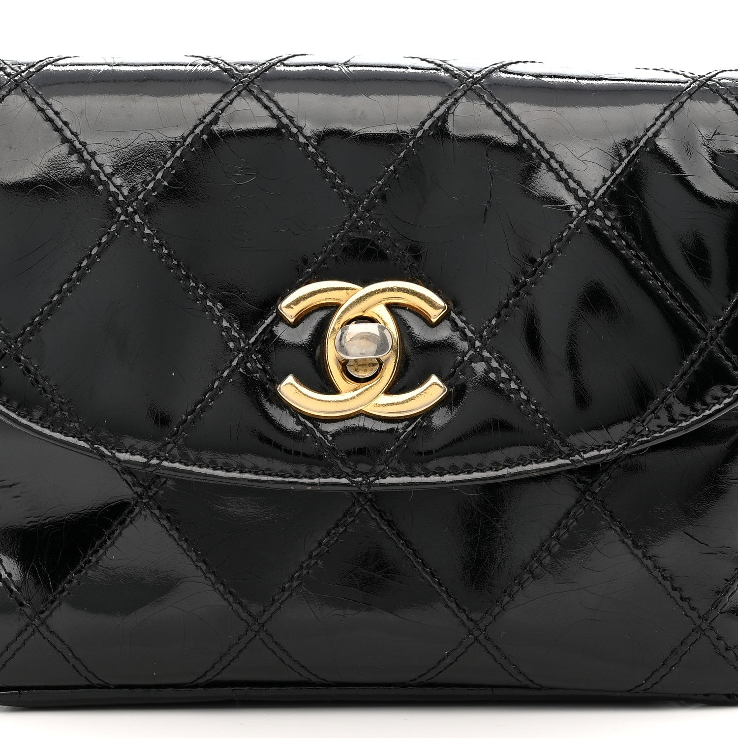 Chanel Patent Flap Waist Belt Bag Black 8 of 22