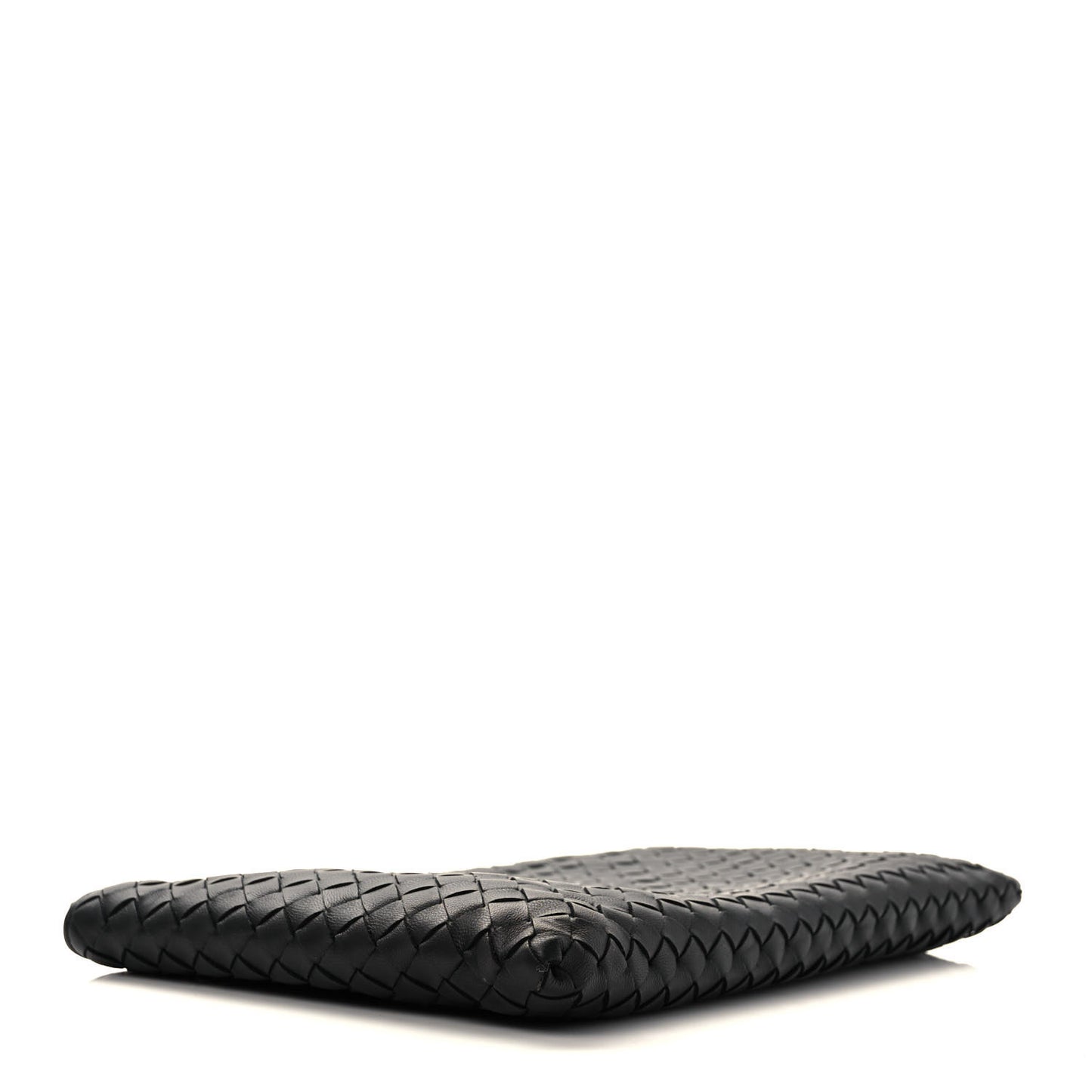 Nappa Intrecciato Zip Pouch Black