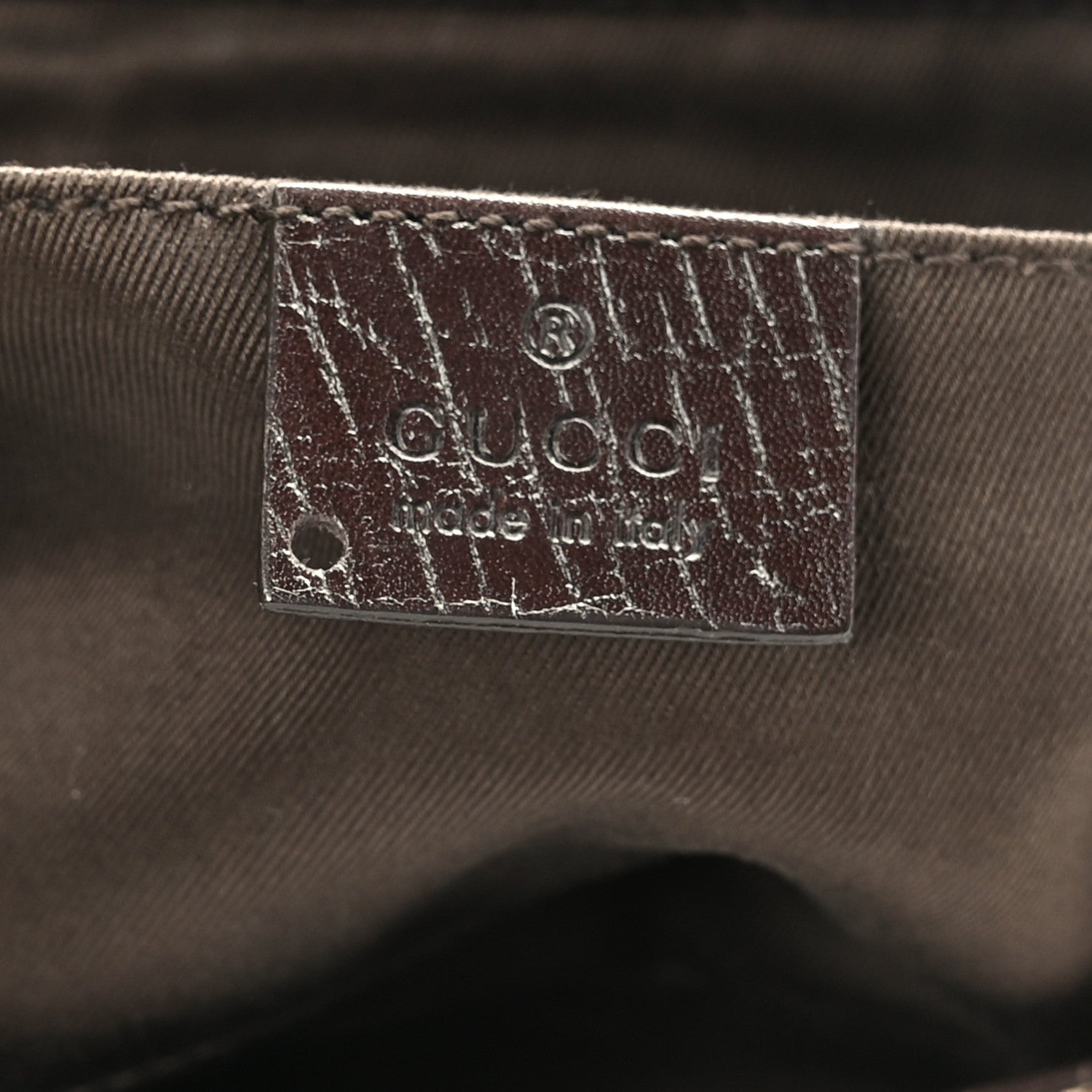 Gucci Monogram Horsebit Clutch Dark Brown 6 of 9