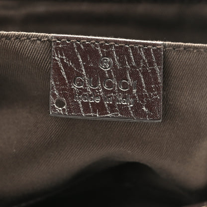 Gucci Monogram Horsebit Clutch Dark Brown 6 of 9