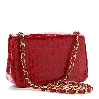 Chanel Alligator Mini Rectangular Flap Red 3 of 15