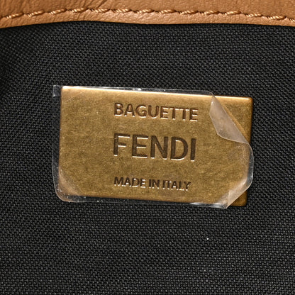 Fendi Nappa FF 1974 Embossed Baguette Miele Scuro 5 of 6