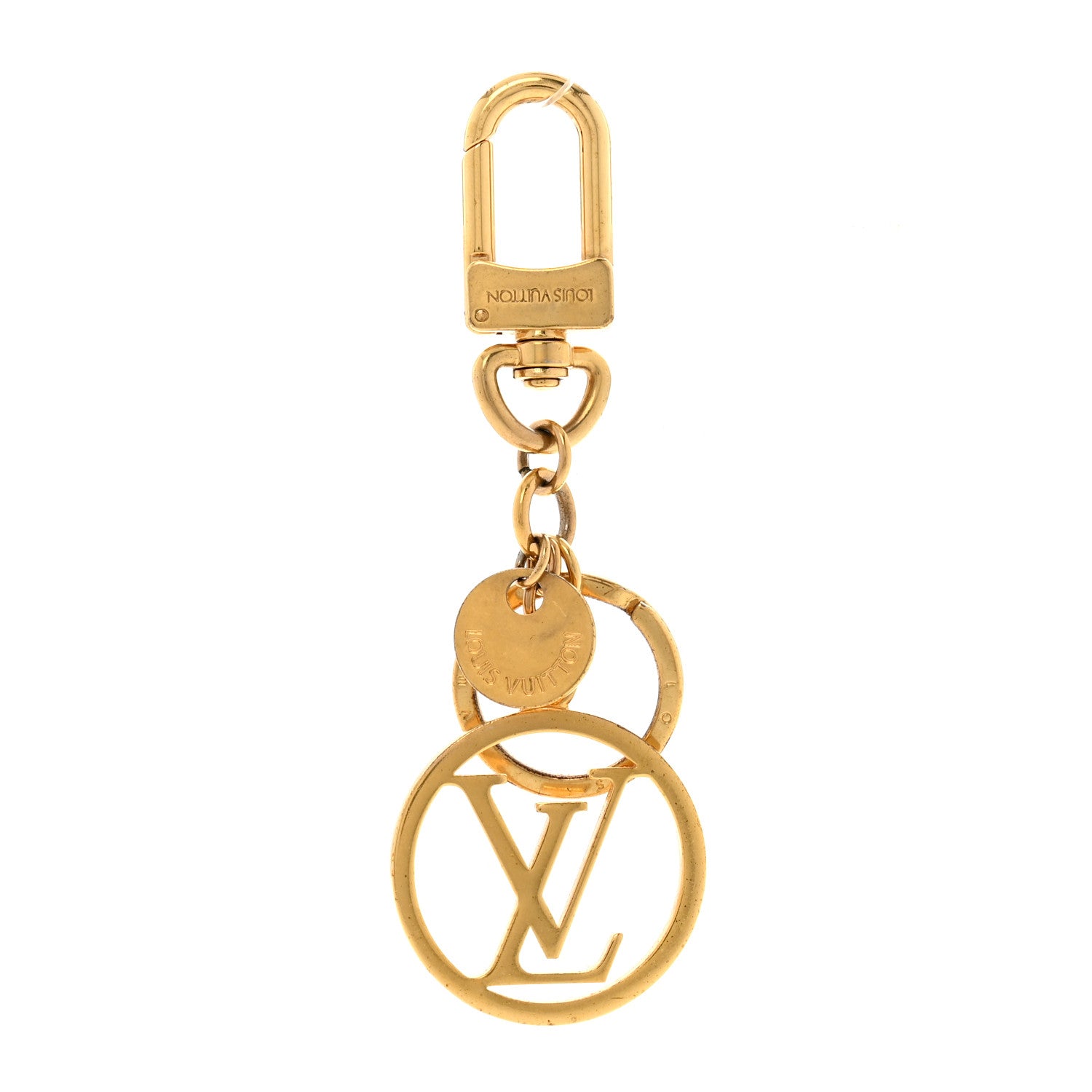 Louis Vuitton LV Circle Bag Charm Key Holder Gold 1 of 6