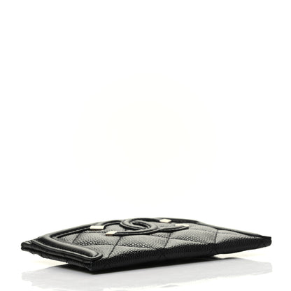 Chanel Caviar Quilted Filigree Card Holder Black 4 of 7