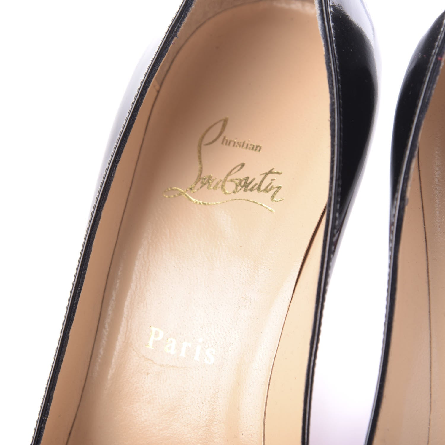 Christian Louboutin Patent Mater Claude 85 Platform Pumps 39 Black 8 of 12