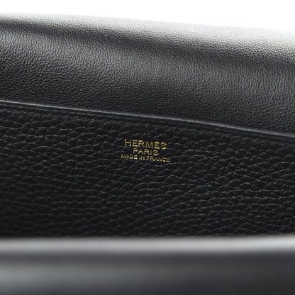 Hermes Taurillon Clemence Halzan 31 GM Black 9 of 11