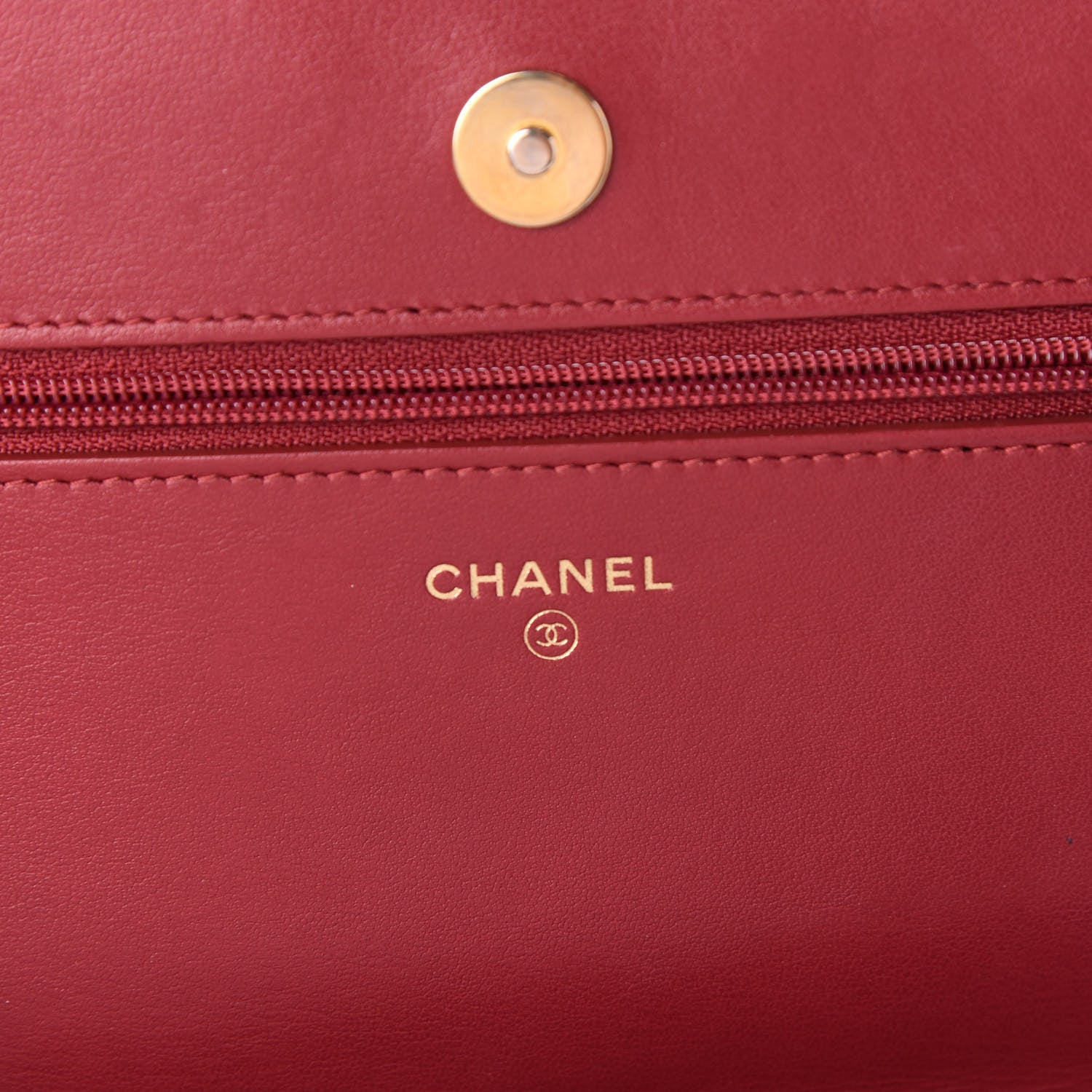 Chanel Caviar Quilted Boy Wallet On Chain WOC Red 6 of 11