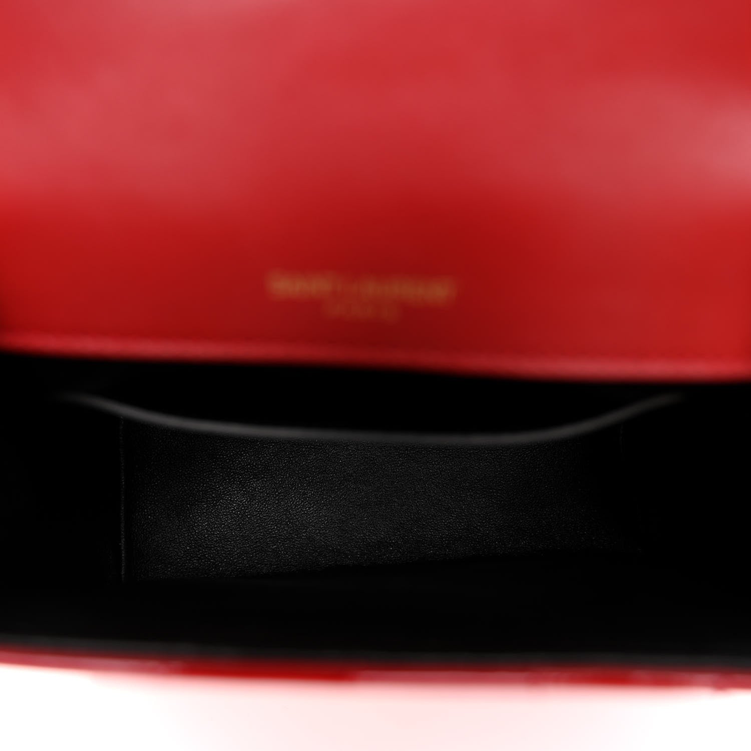 Saint Laurent Patent Matelasse Monogram Small Vicky Chain Bag Red 5 of 11