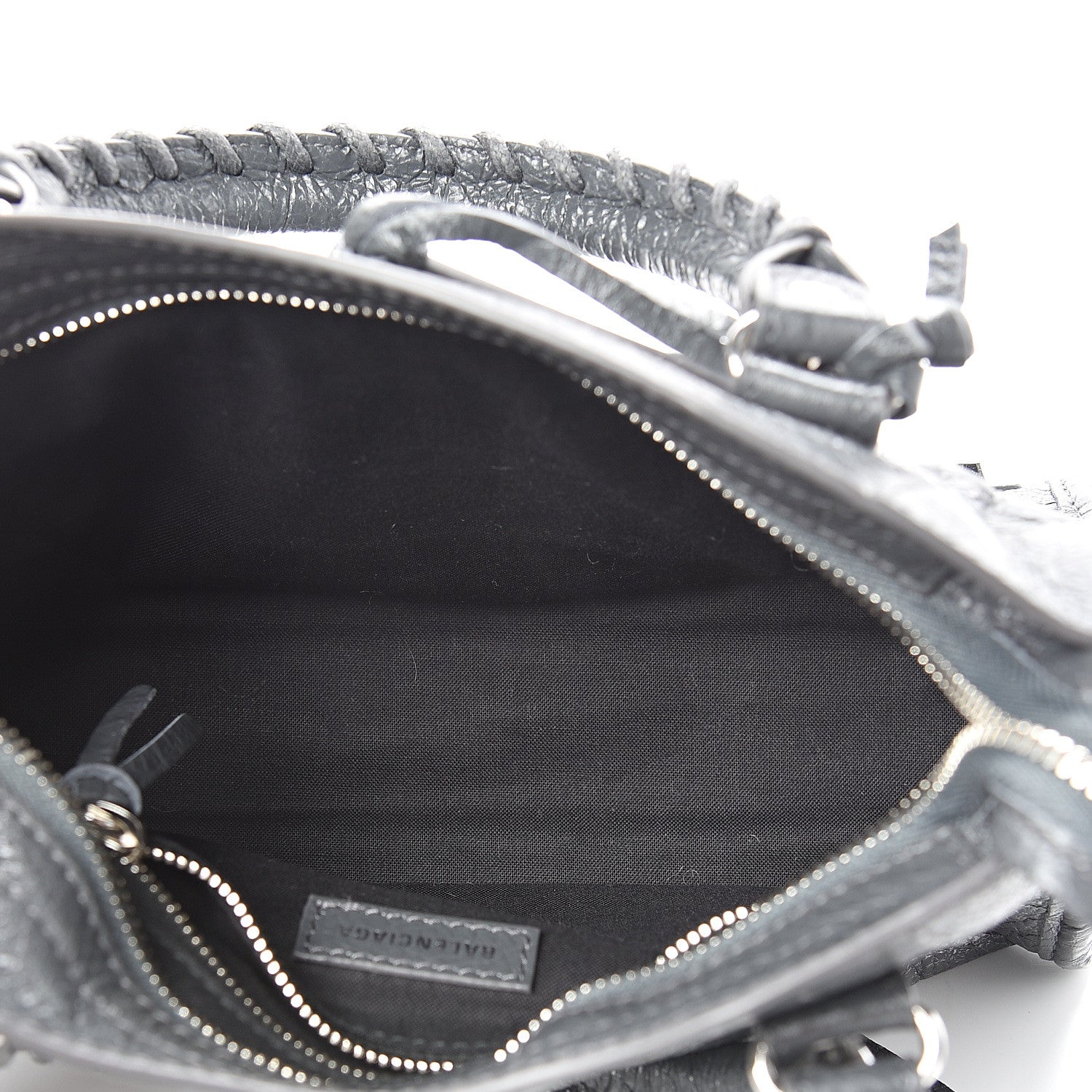 Balenciaga Agneau Classic Silver Hardware Mini City Gris Fossile 4 of 9