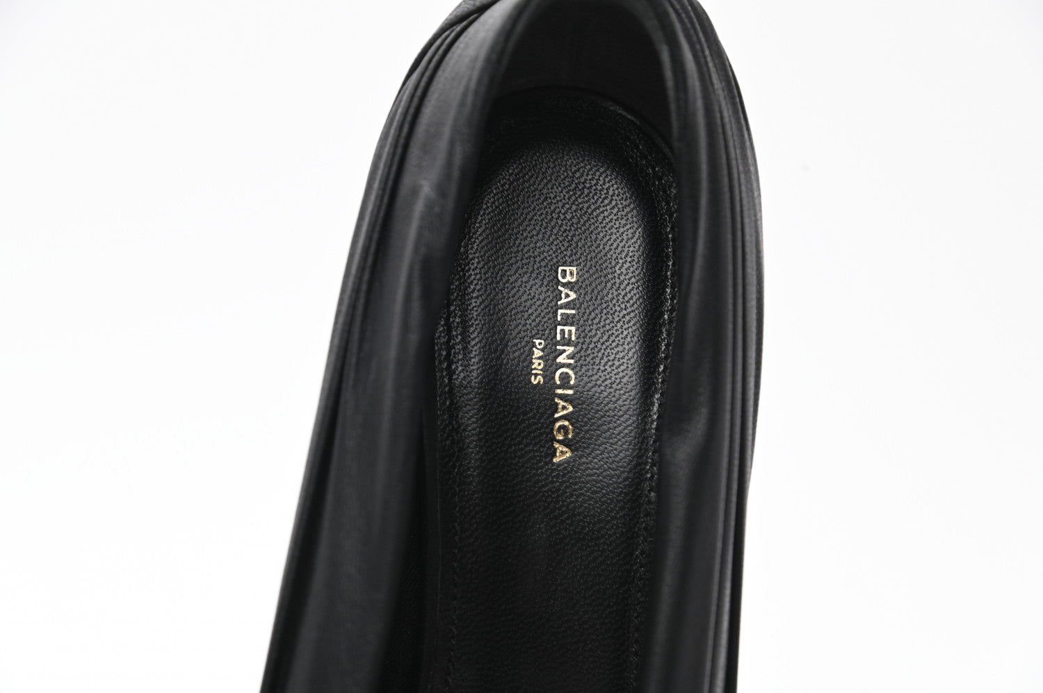 Balenciaga Jersey Crepe Drape Knife Pointed Pumps 37 Black 7 of 9