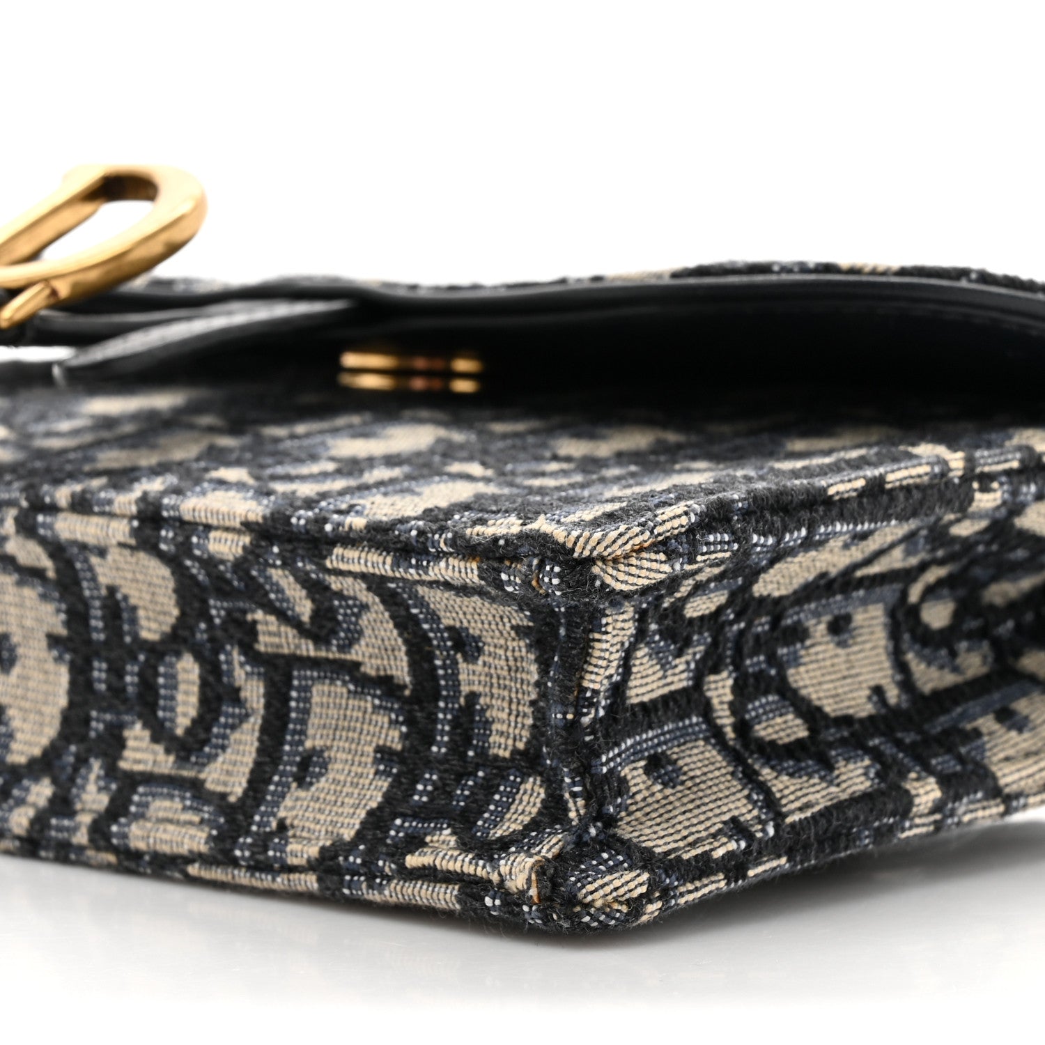 Christian Dior Oblique Saddle Belt Bag Blue 10 of 14
