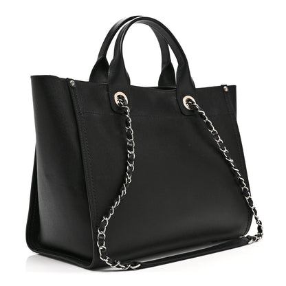 Chanel Caviar Small Studded Deauville Tote Black 3 of 10