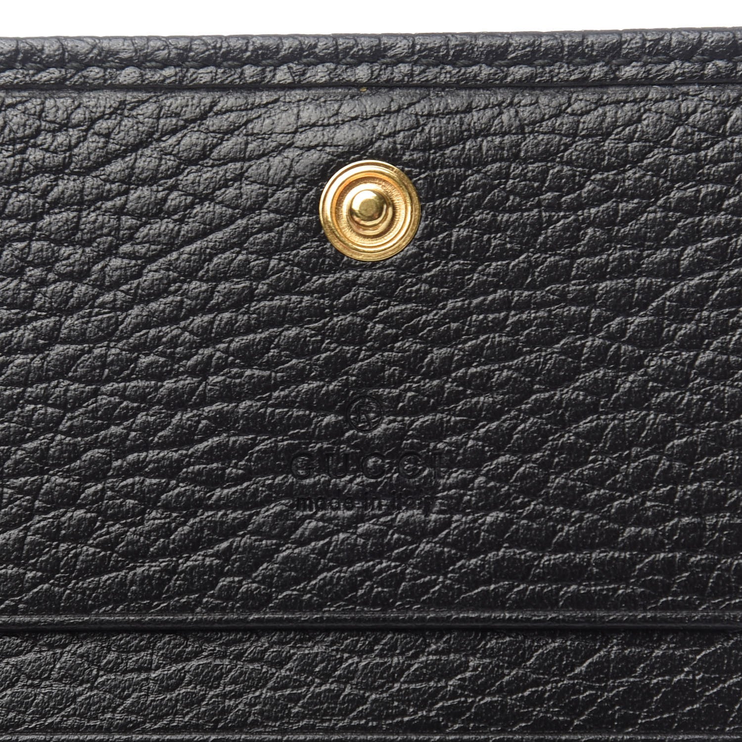 Gucci Pebbled Calfskin GG Marmont Card Case Black 6 of 8