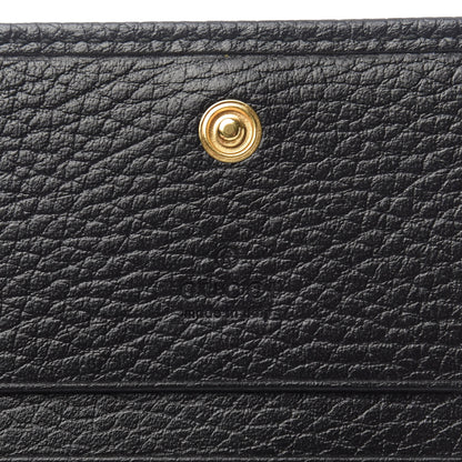 Gucci Pebbled Calfskin GG Marmont Card Case Black 6 of 8