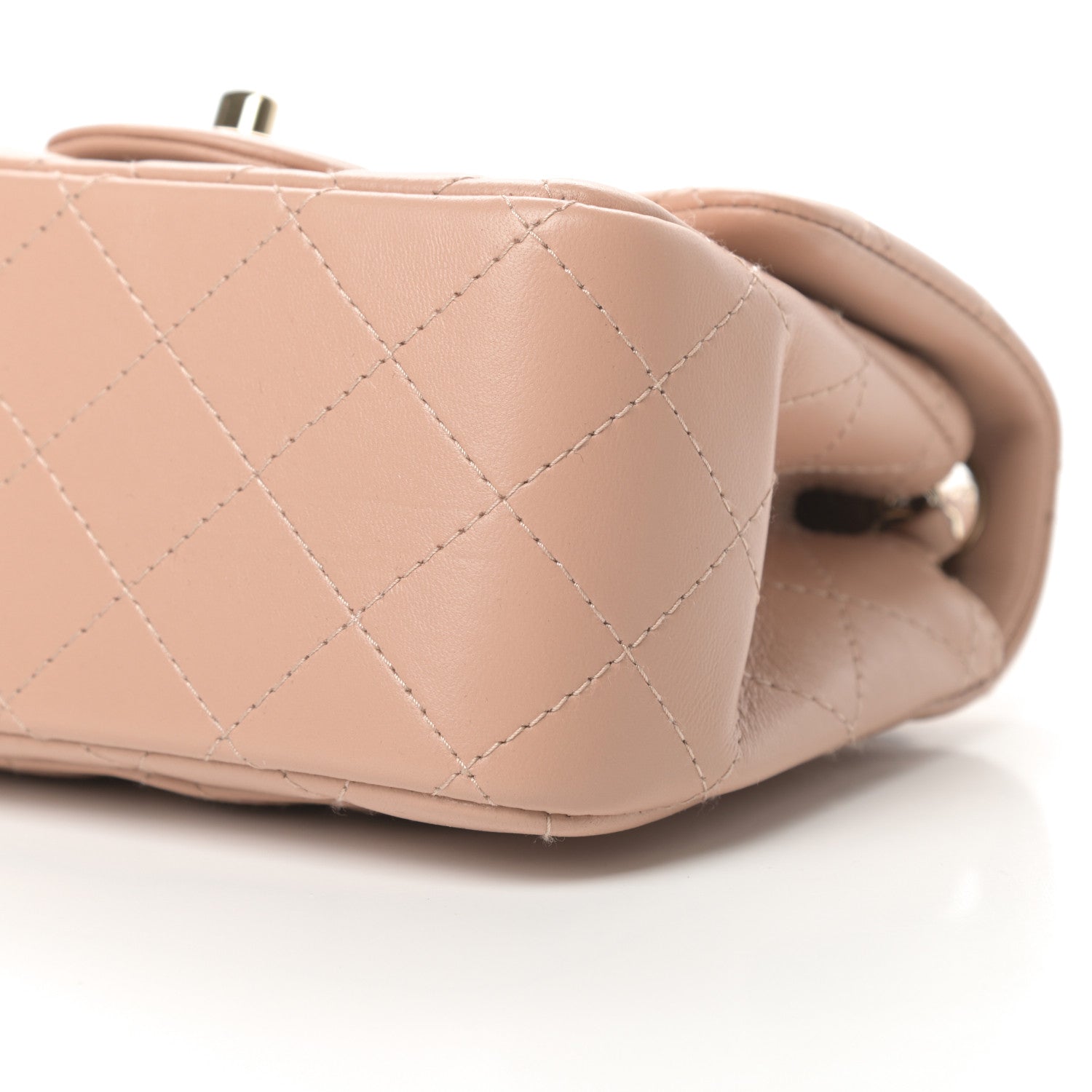 Chanel Lambskin Quilted Mini Square Flap Beige 10 of 12