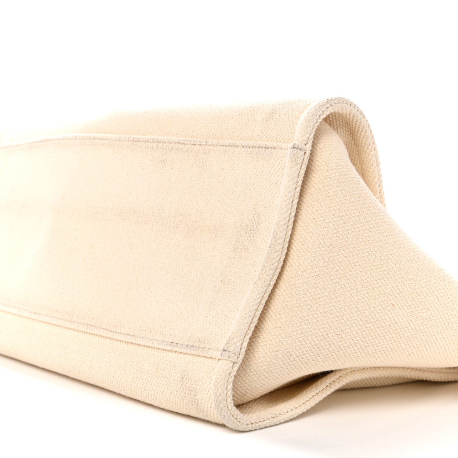 Chanel Canvas Pearl Medium Deauville Tote Ecru Beige 10 of 11