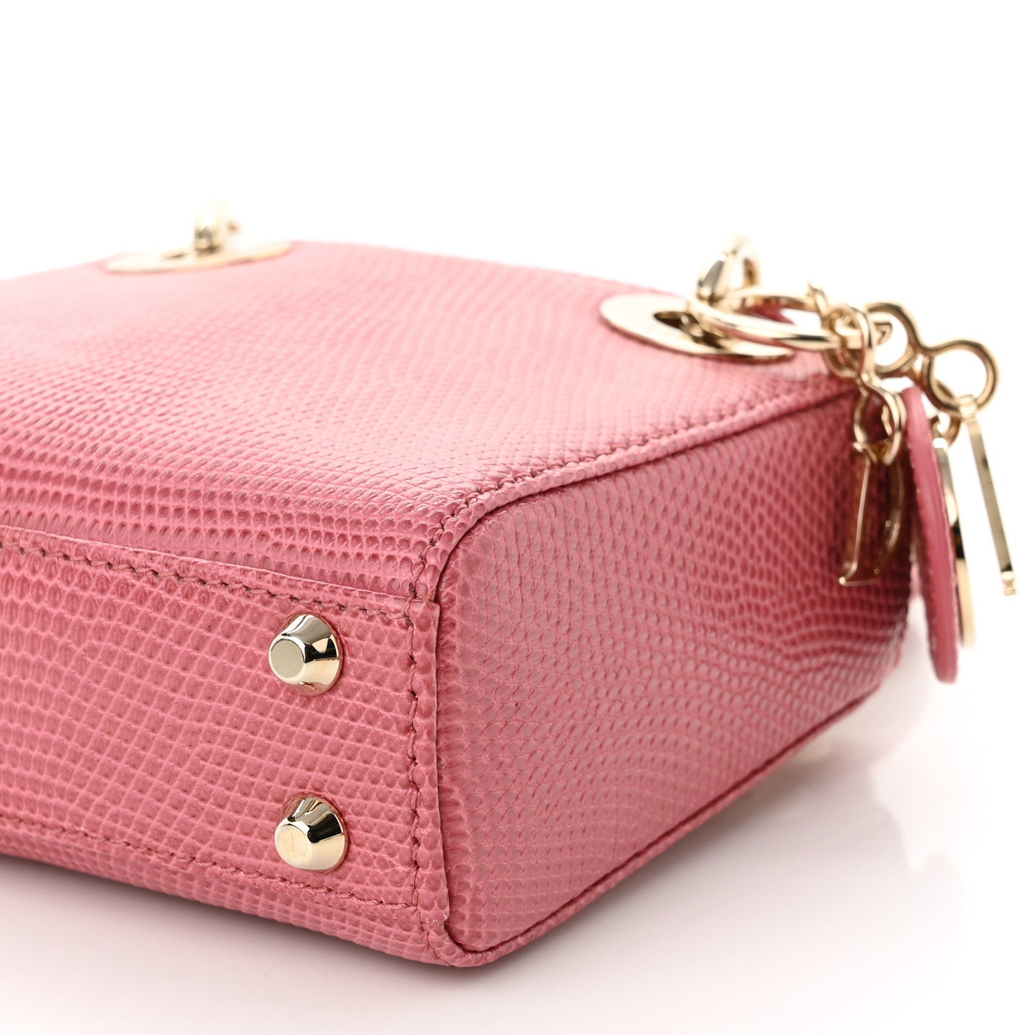 Christian Dior Lizard Micro Lady Dior Pink 8 of 9