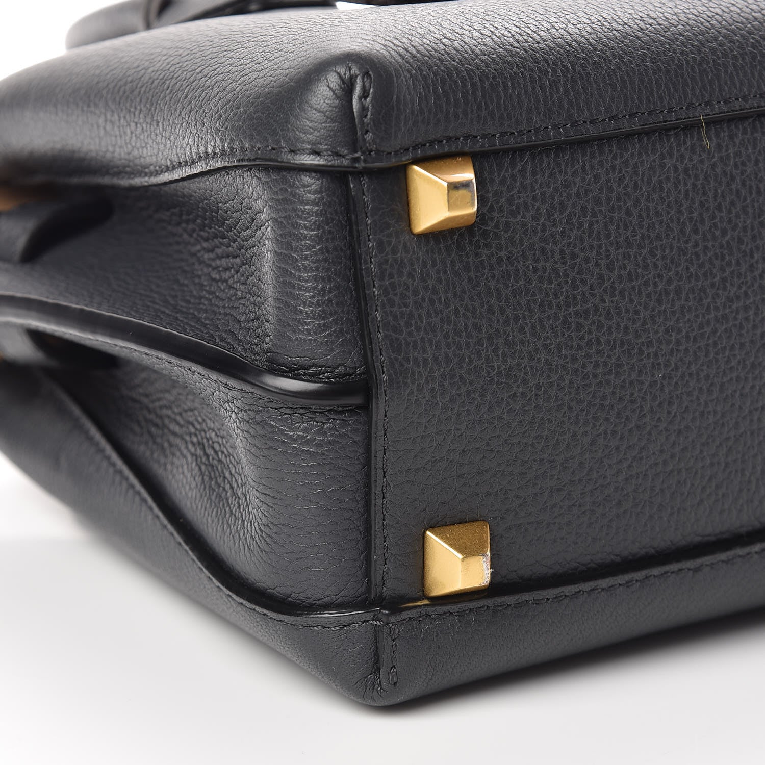 MCM Grained Calfskin Mini Milla Tote Phantom Grey 10 of 11
