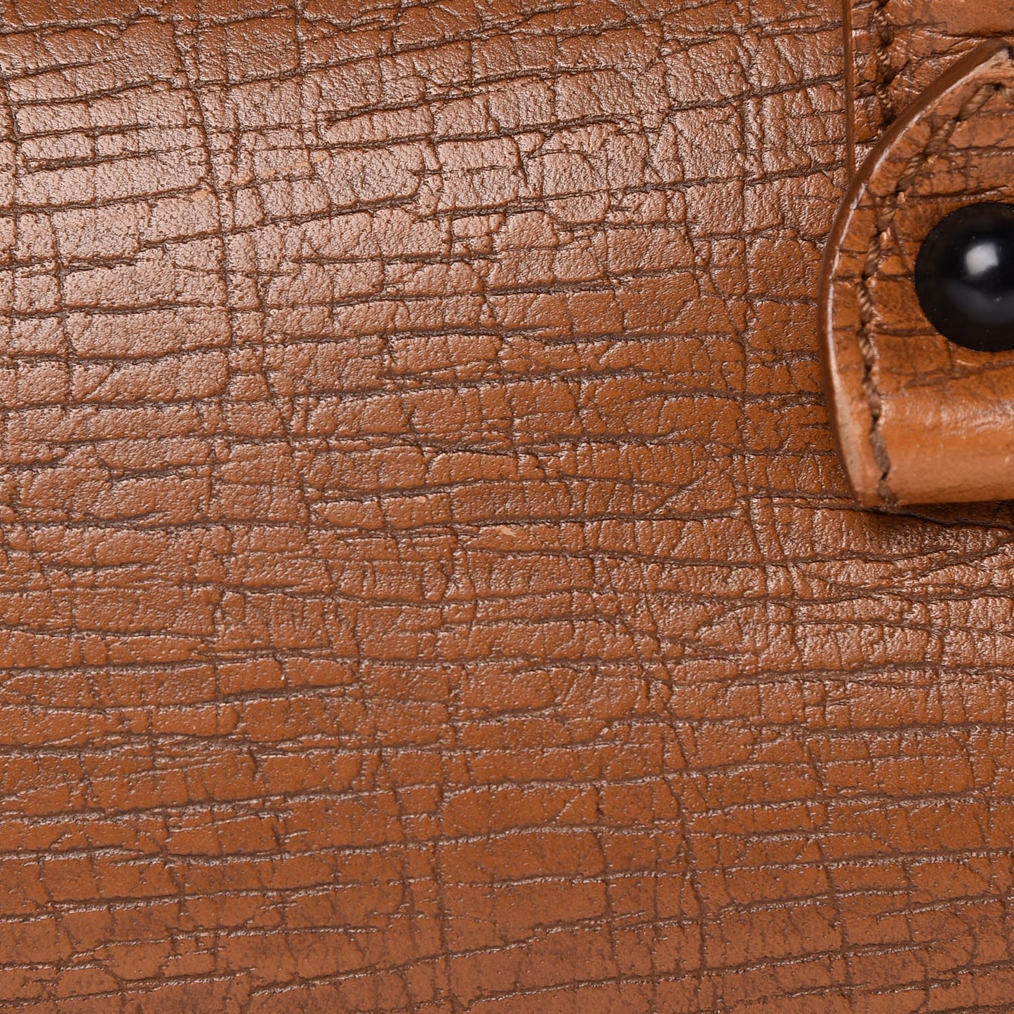 Calfskin Bamboo Bullet Satchel Brown
