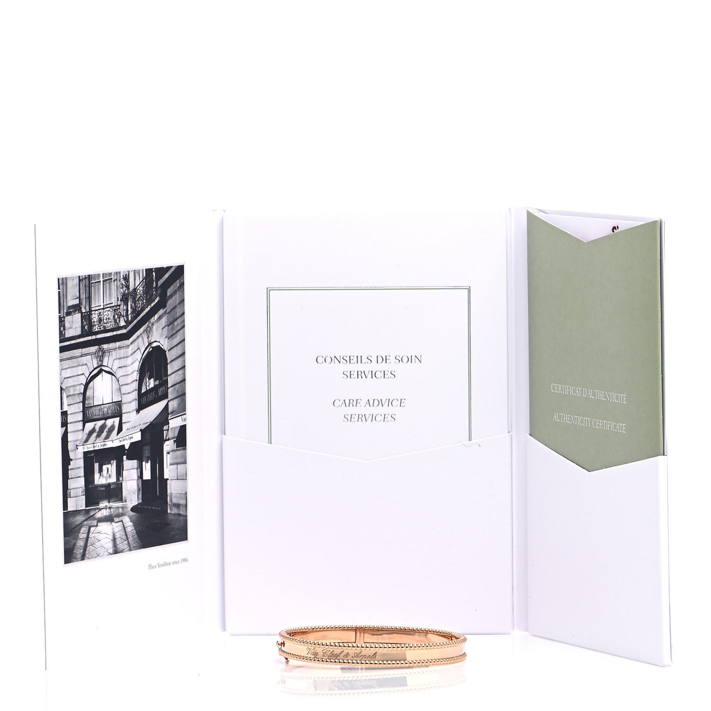 18K Rose Gold Perlee Signature Bangle Bracelet L