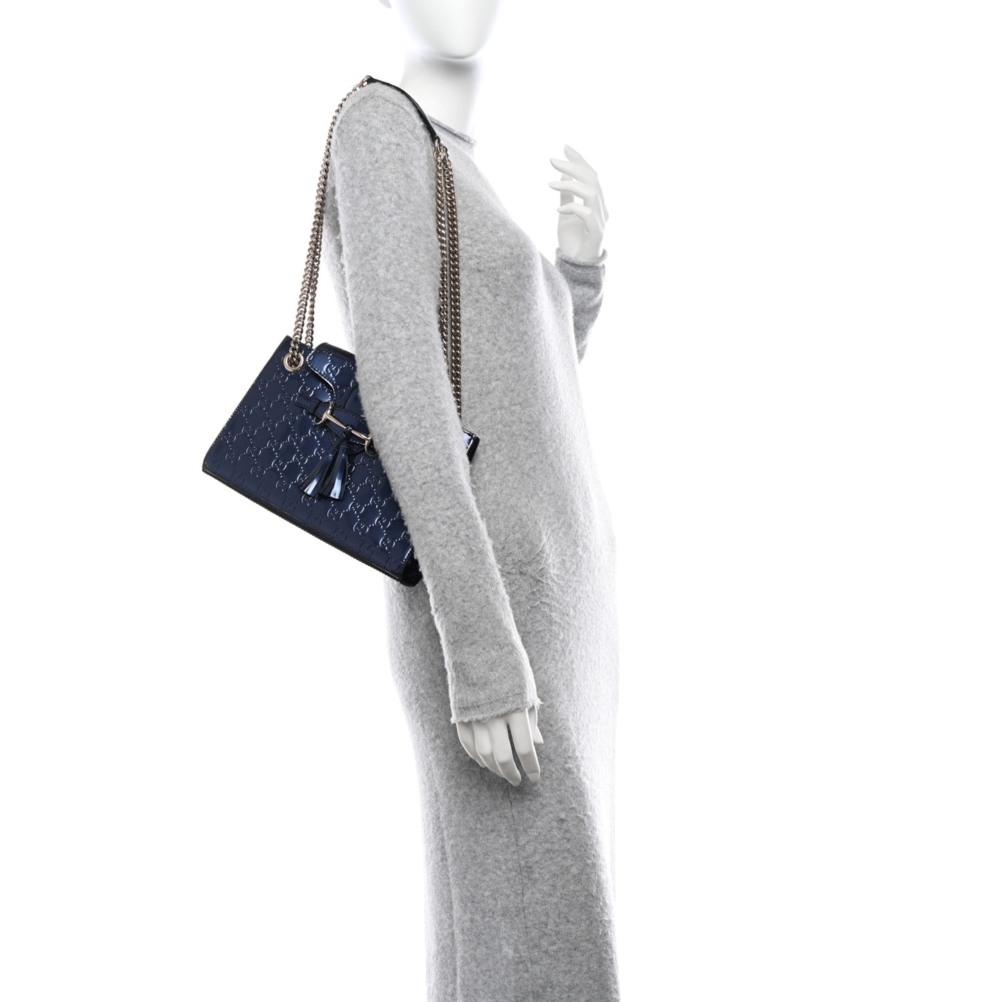 Shine Guccissima Small Emily Chain Shoulder Bag Melanzana