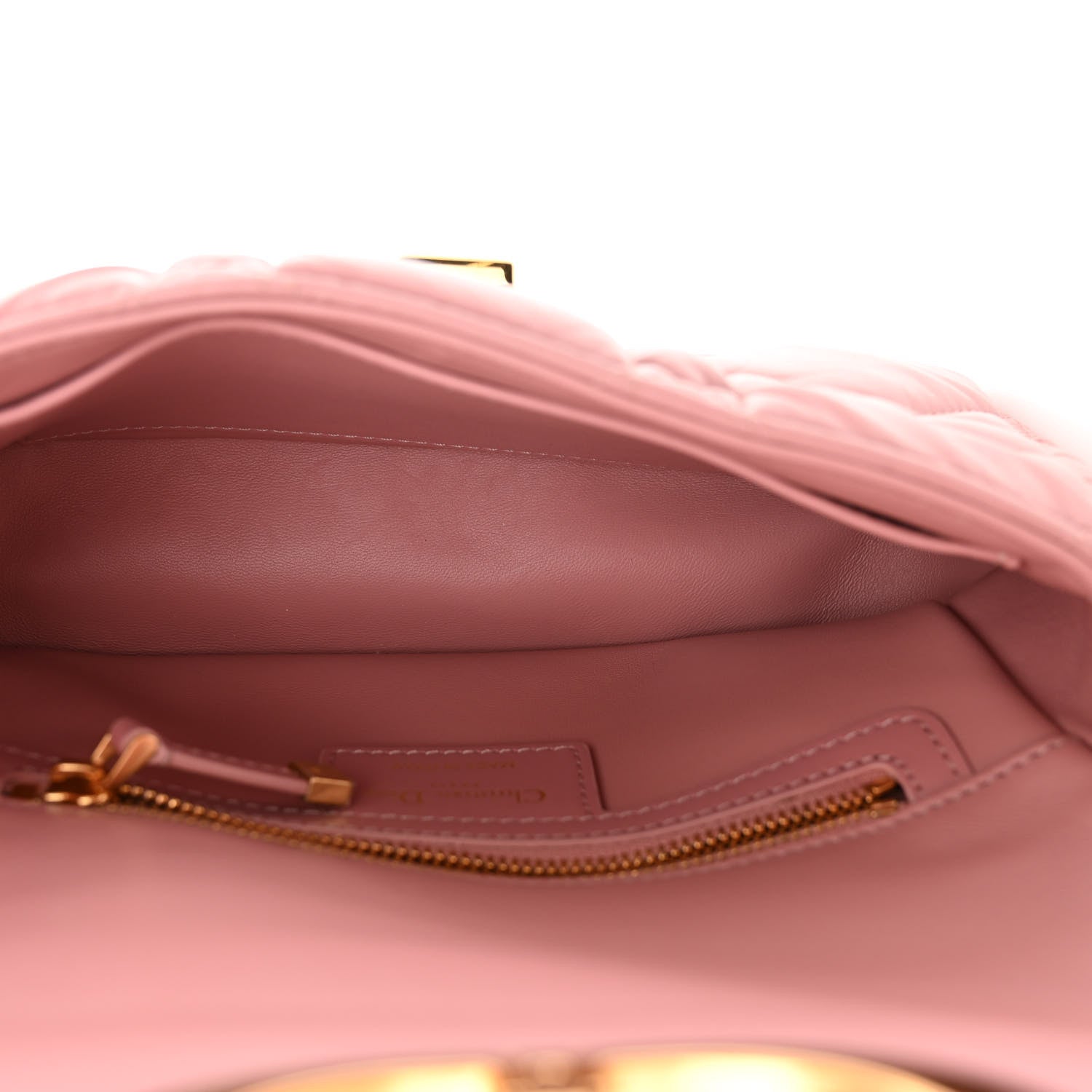Christian Dior Lambskin Macrocannage Small Dior Caro Bag Pink 5 of 10