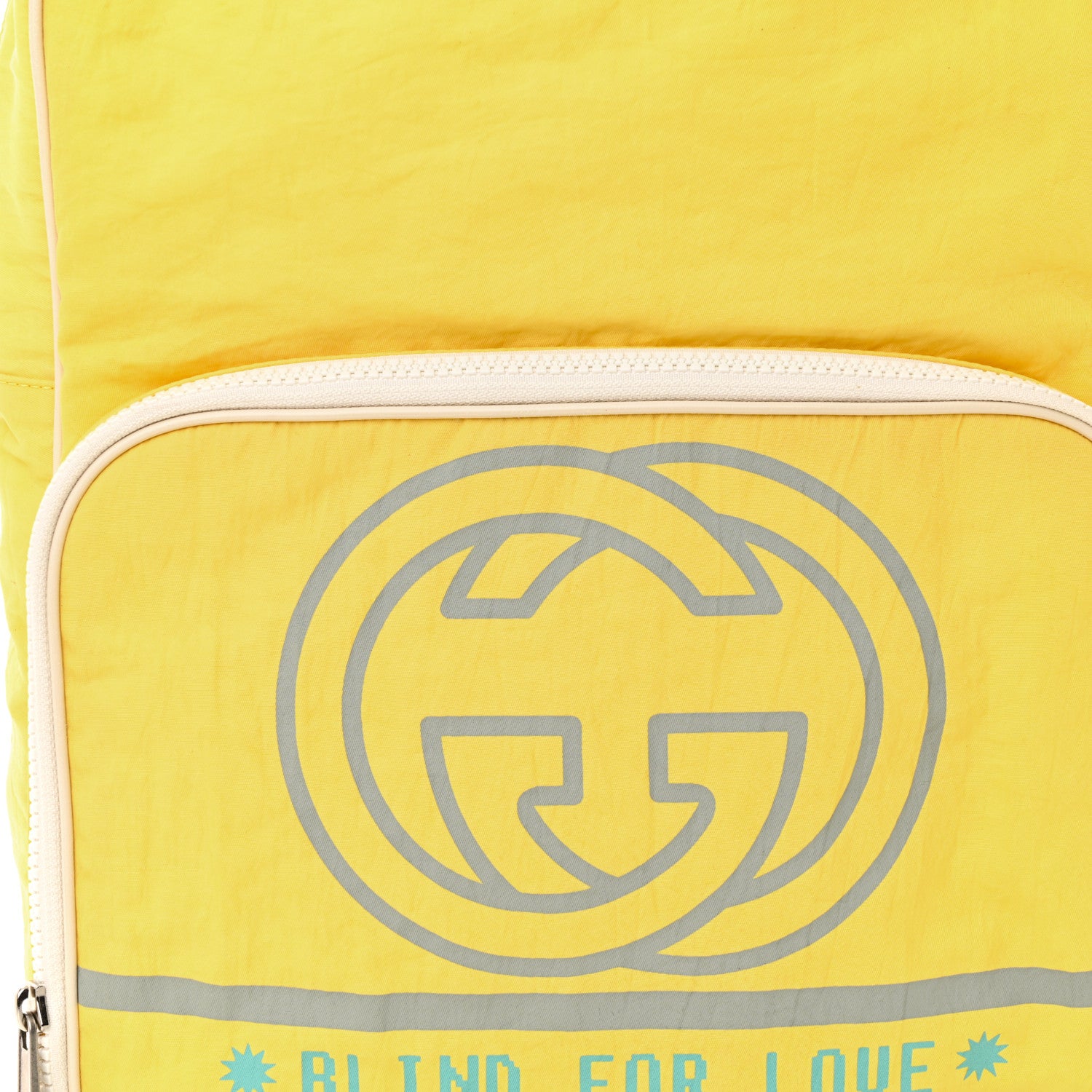 Gucci Nylon Twill Blind For Love Interlocking G Backpack Pastel Yellow Multicolor 8 of 10
