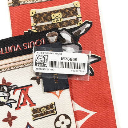 Louis Vuitton Silk Monogram Rodeo Bandeau Red 3 of 3