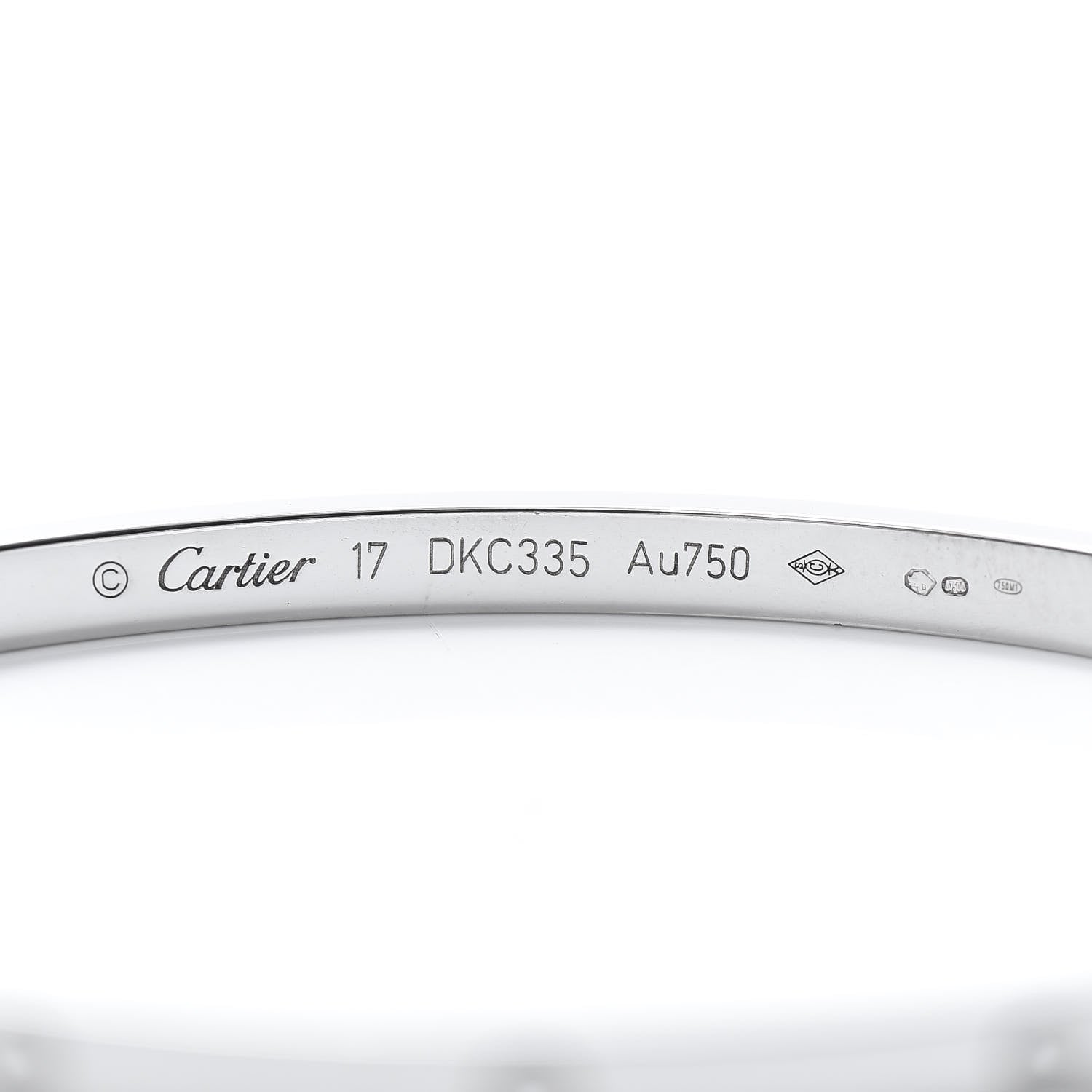 Cartier 18K White Gold Small LOVE Bracelet 17 4 of 5