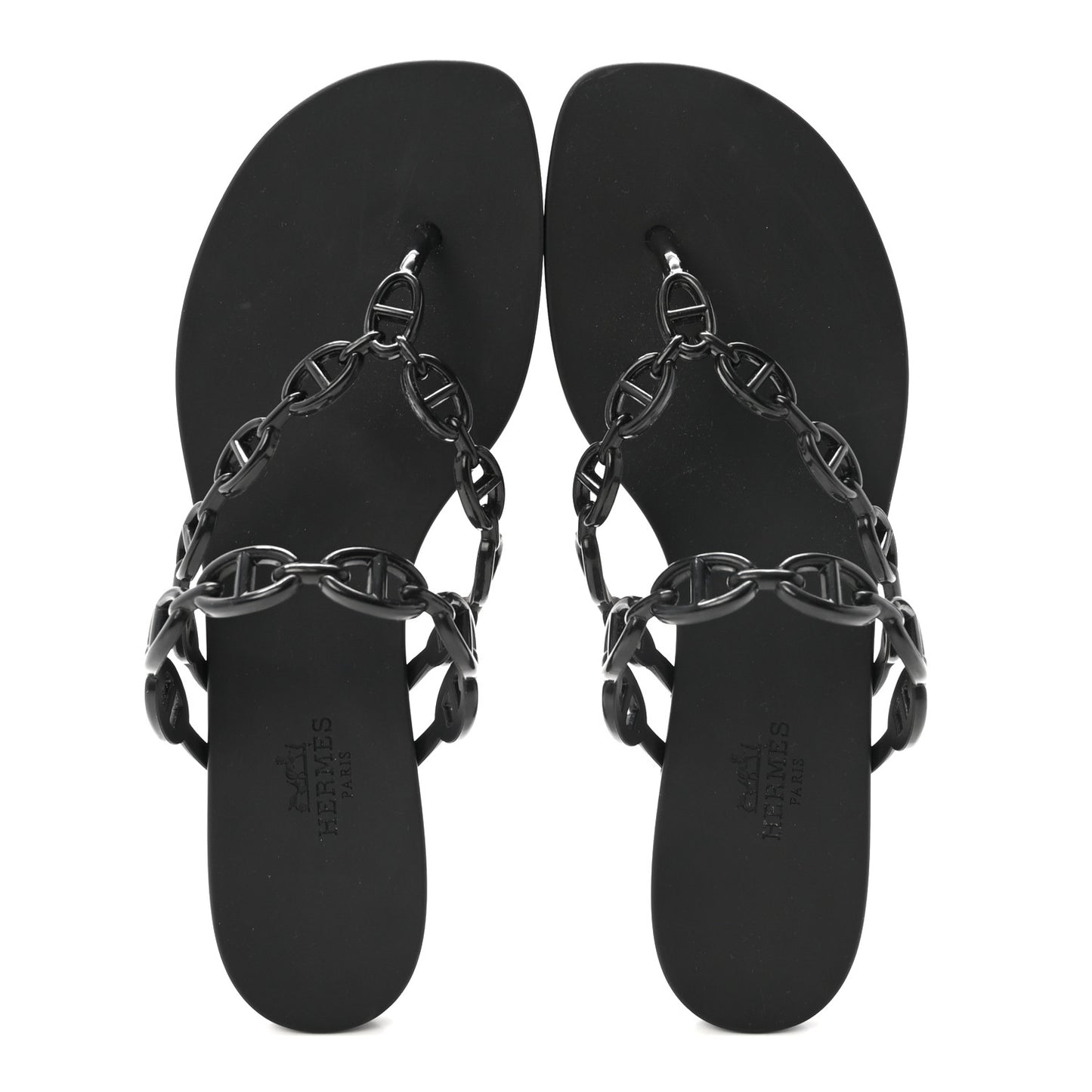 Rubber Chaine d'Ancre Island Sandals 38 Black