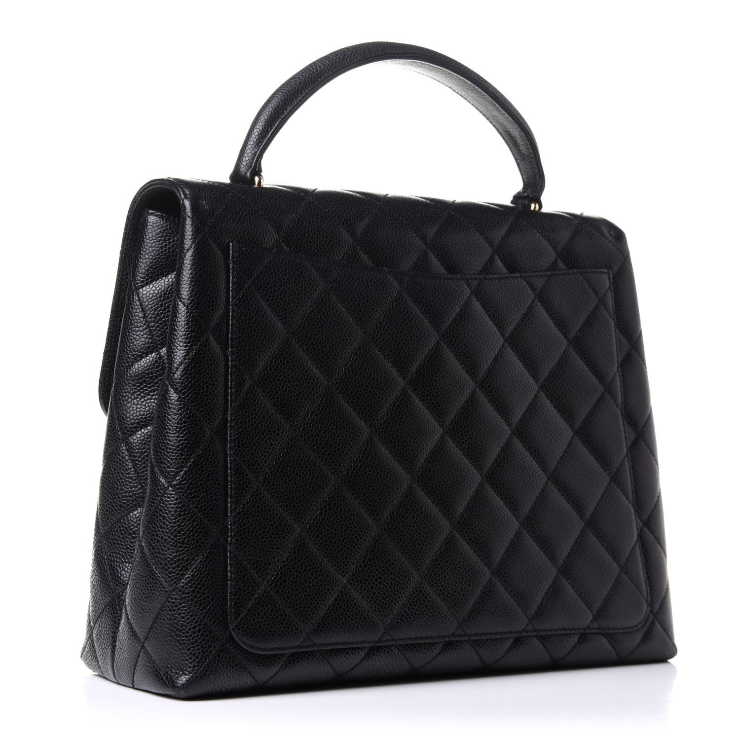 Chanel Caviar Quilted Jumbo Kelly Flap Black 3 of 10