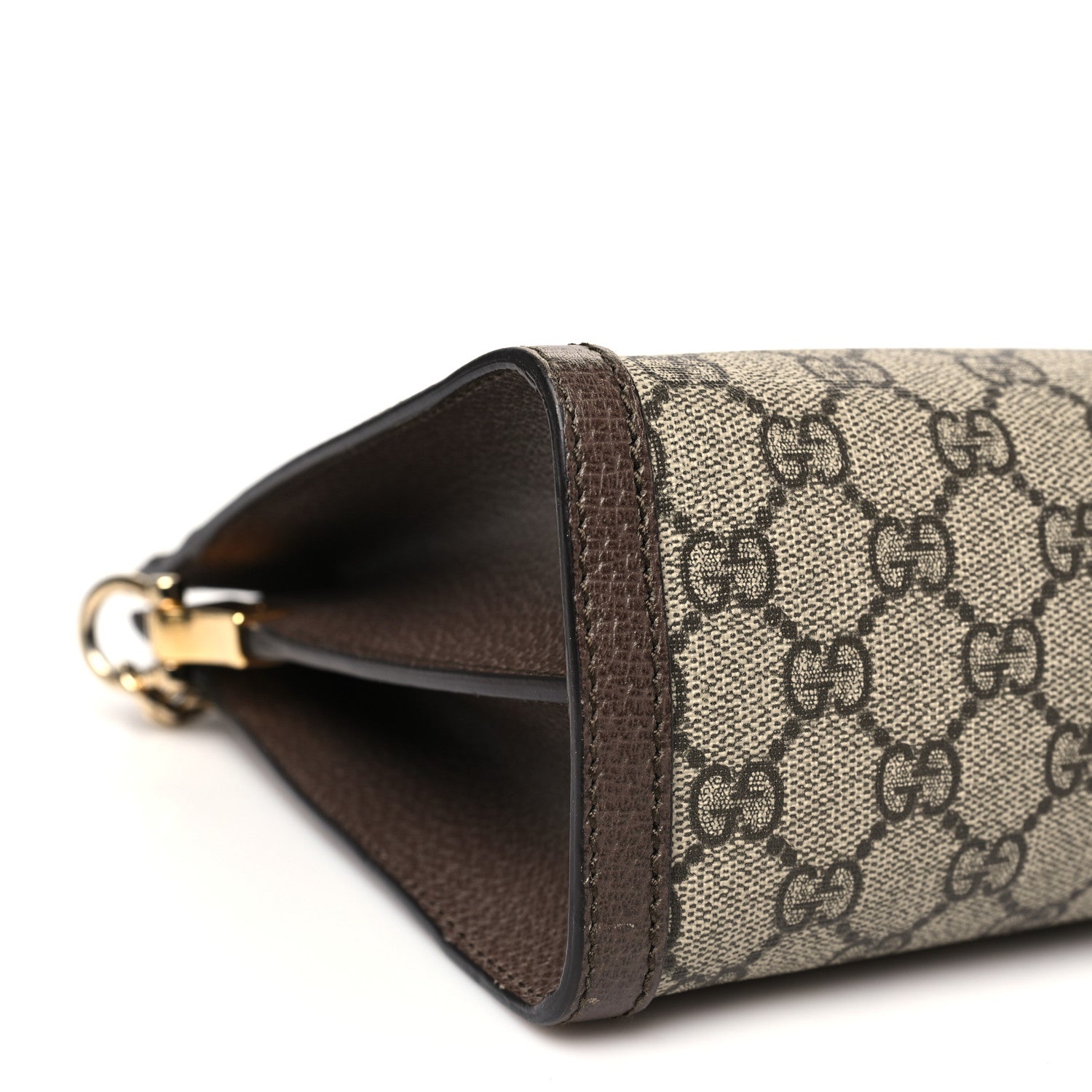 Gucci GG Supreme Monogram Web Medium Ophidia Chain Shoulder Bag Brown 9 of 11