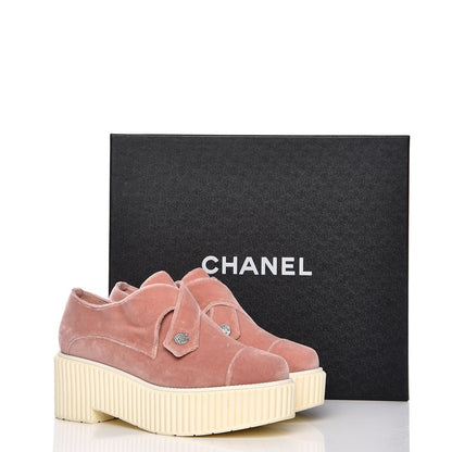 Chanel Velvet Mocassin Loafers 38 Rose 9 of 9